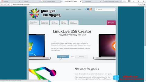 Skærmbillede LinuxLive USB Creator Windows 8