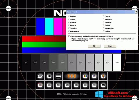 Skærmbillede Nokia Monitor Test Windows 8