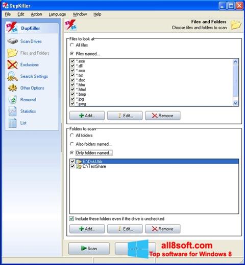Skærmbillede DupKiller Windows 8