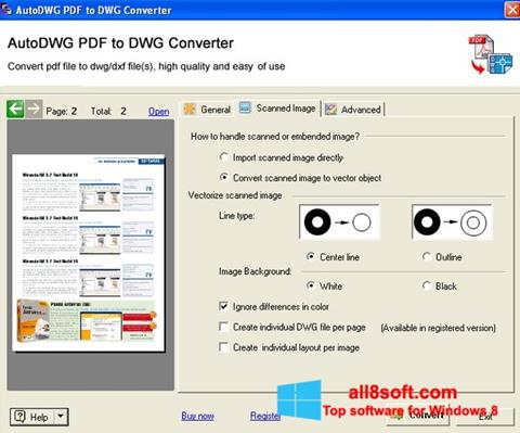 Skærmbillede PDF to DWG Converter Windows 8