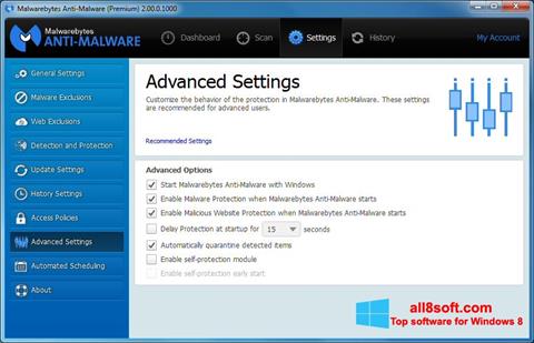 Skærmbillede Malwarebytes Anti-Malware Windows 8