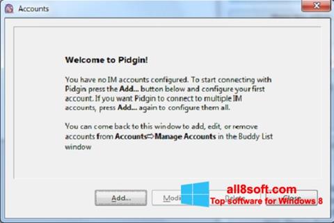 Skærmbillede Pidgin Windows 8
