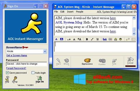 Skærmbillede AOL Instant Messenger Windows 8