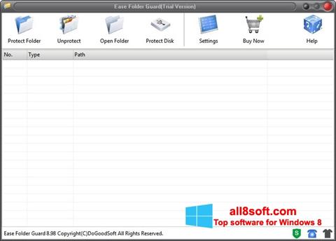 Skærmbillede Folder Guard Windows 8