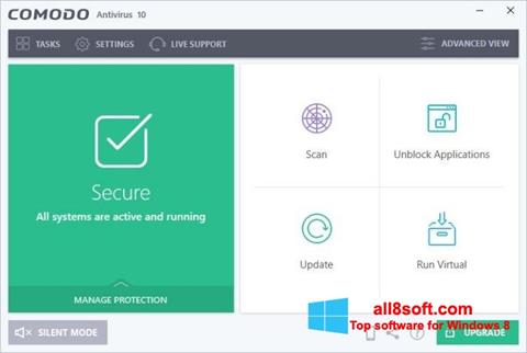 Skærmbillede Comodo Antivirus Windows 8