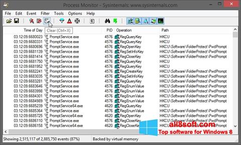 Skærmbillede Process Monitor Windows 8