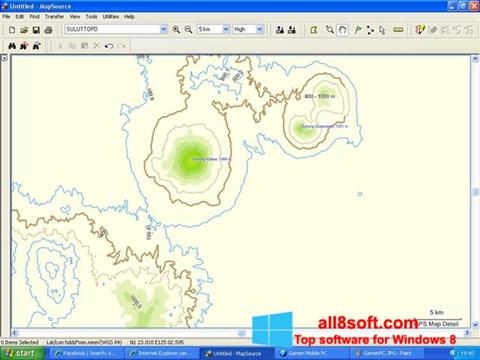 Skærmbillede MapSource Windows 8