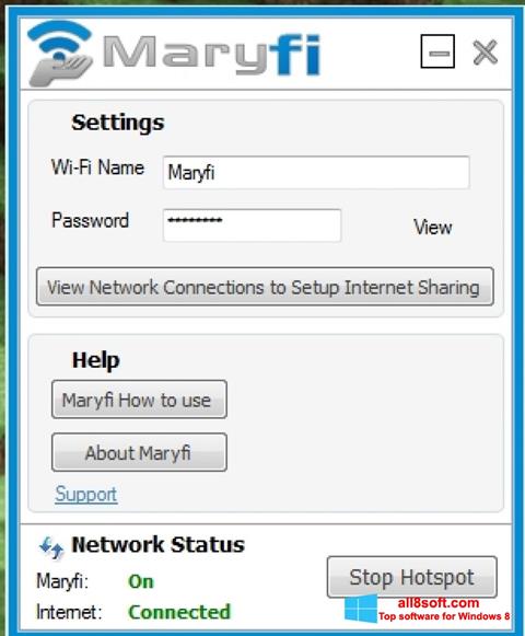 Skærmbillede MaryFi Windows 8