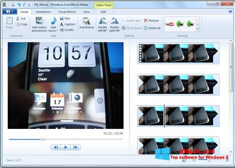 Skærmbillede Windows Live Movie Maker Windows 8