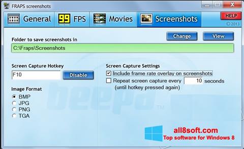 Skærmbillede Fraps Windows 8