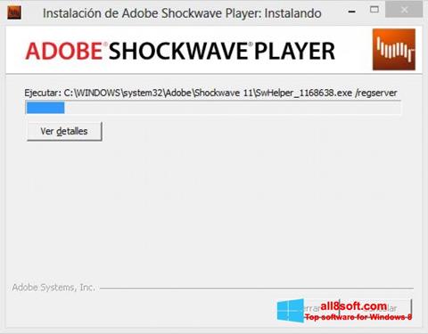 Skærmbillede Adobe Shockwave Player Windows 8