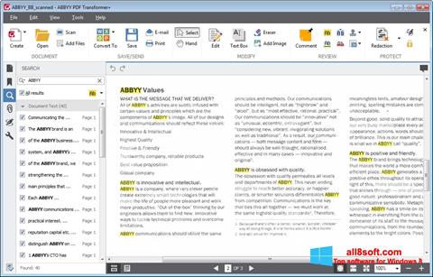 Skærmbillede ABBYY PDF Transformer Windows 8