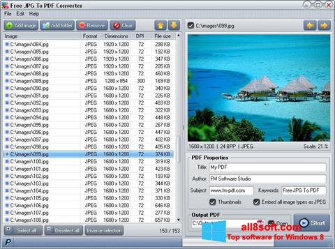Skærmbillede Image To PDF Converter Windows 8