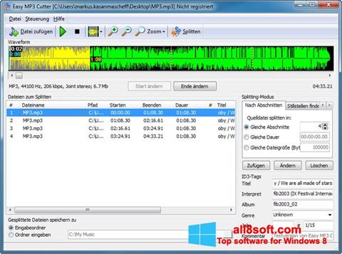 Skærmbillede MP3 Cutter Windows 8