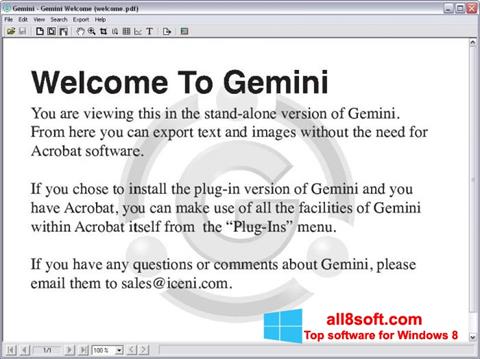 Skærmbillede Gemini Windows 8