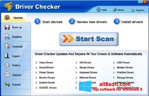 Skærmbillede Driver Checker Windows 8