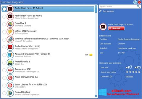 Skærmbillede Advanced Uninstaller PRO Windows 8