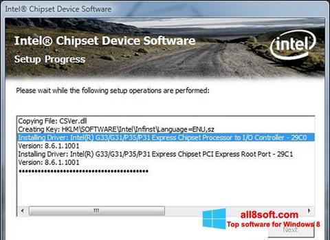 Skærmbillede Intel Chipset Device Software Windows 8