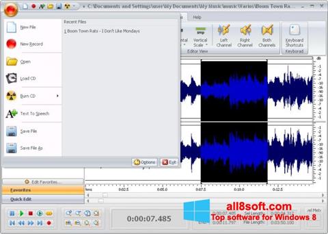 Skærmbillede Free Audio Editor Windows 8