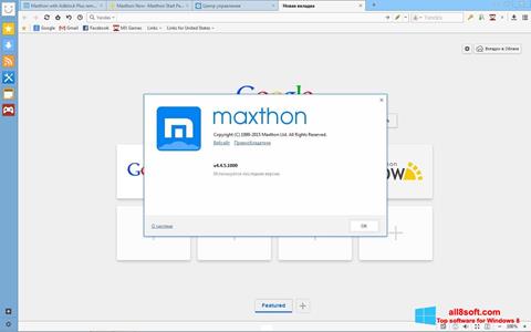 Skærmbillede Maxthon Windows 8