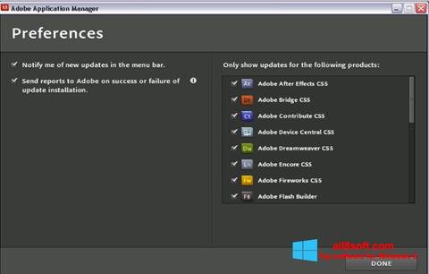 Skærmbillede Adobe Application Manager Windows 8