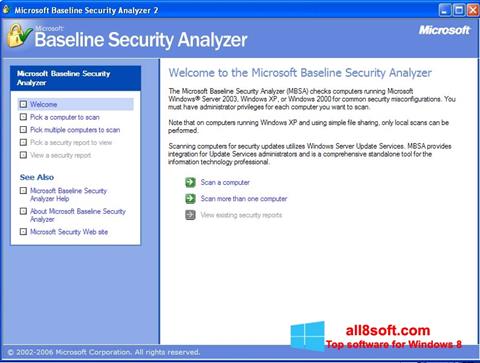 Skærmbillede Microsoft Baseline Security Analyzer Windows 8