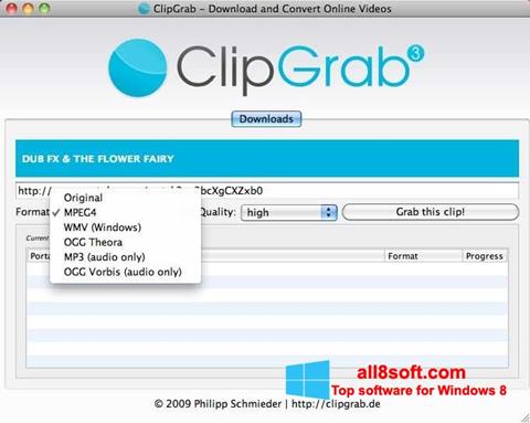 Skærmbillede ClipGrab Windows 8