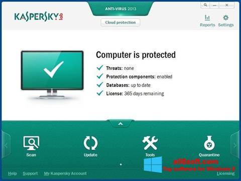 Skærmbillede Kaspersky AntiVirus Windows 8