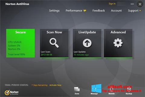 Skærmbillede Norton AntiVirus Windows 8