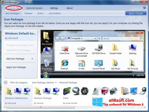 Skærmbillede IconPackager Windows 8