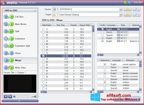 Skærmbillede DVDFab Windows 8