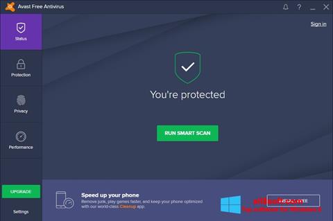 Skærmbillede Avast Free Antivirus Windows 8