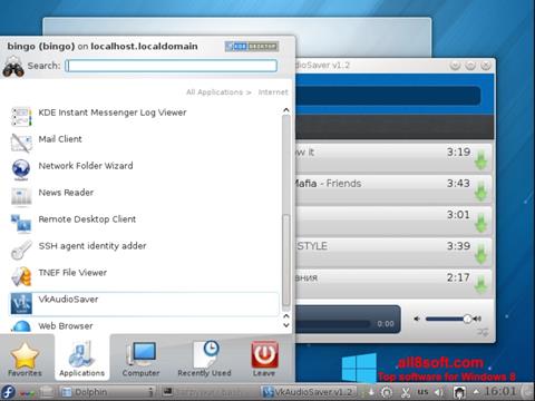 Skærmbillede VkAudioSaver Windows 8