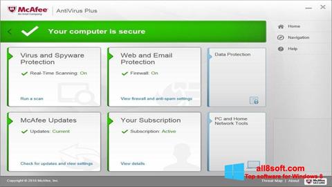 Skærmbillede McAfee AntiVirus Plus Windows 8