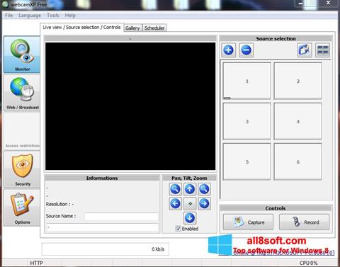 Skærmbillede webcamXP Windows 8