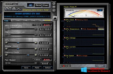 Skærmbillede GIGABYTE OC Guru Windows 8