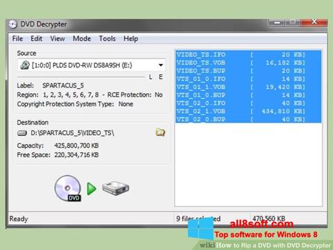 Skærmbillede DVD Decrypter Windows 8