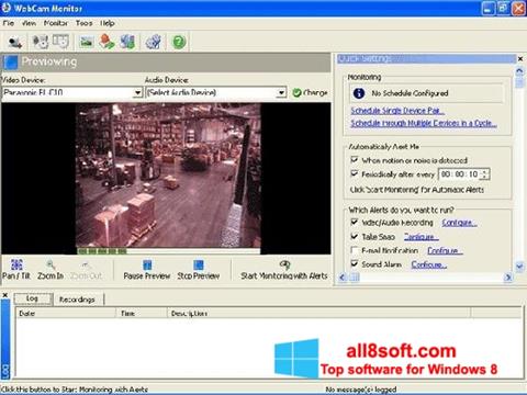 Skærmbillede WebCam Monitor Windows 8