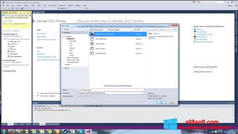 Skærmbillede Microsoft Visual Basic Windows 8