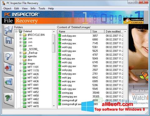 Skærmbillede PC Inspector File Recovery Windows 8
