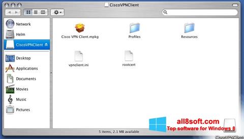 Skærmbillede Cisco VPN Client Windows 8
