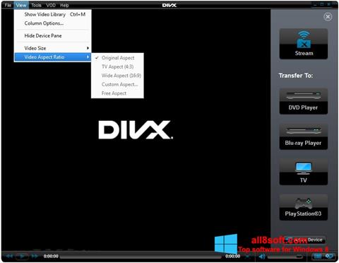Skærmbillede DivX Player Windows 8