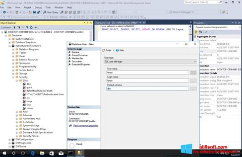 Skærmbillede Microsoft SQL Server Windows 8