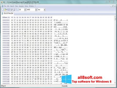 Skærmbillede HxD Hex Editor Windows 8