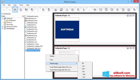 Skærmbillede PDF24 Creator Windows 8