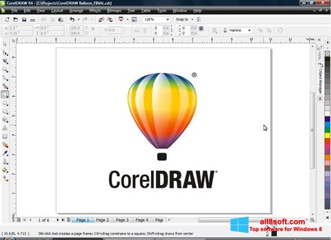 Skærmbillede CorelDRAW Windows 8