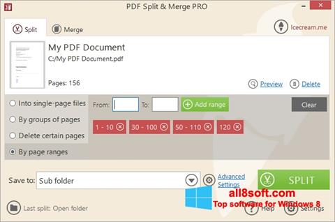 Skærmbillede PDF Split and Merge Windows 8