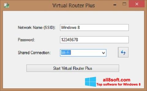 Skærmbillede Virtual Router Plus Windows 8