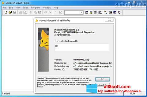 Skærmbillede Microsoft Visual FoxPro Windows 8