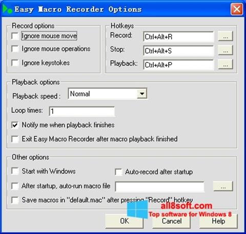 Skærmbillede Easy Macro Recorder Windows 8